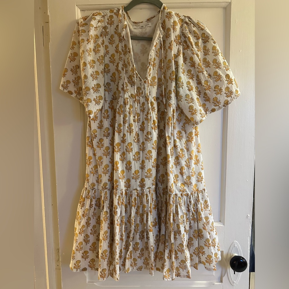 Emerson Fry Cream and Mustard Floral Mini Dress
